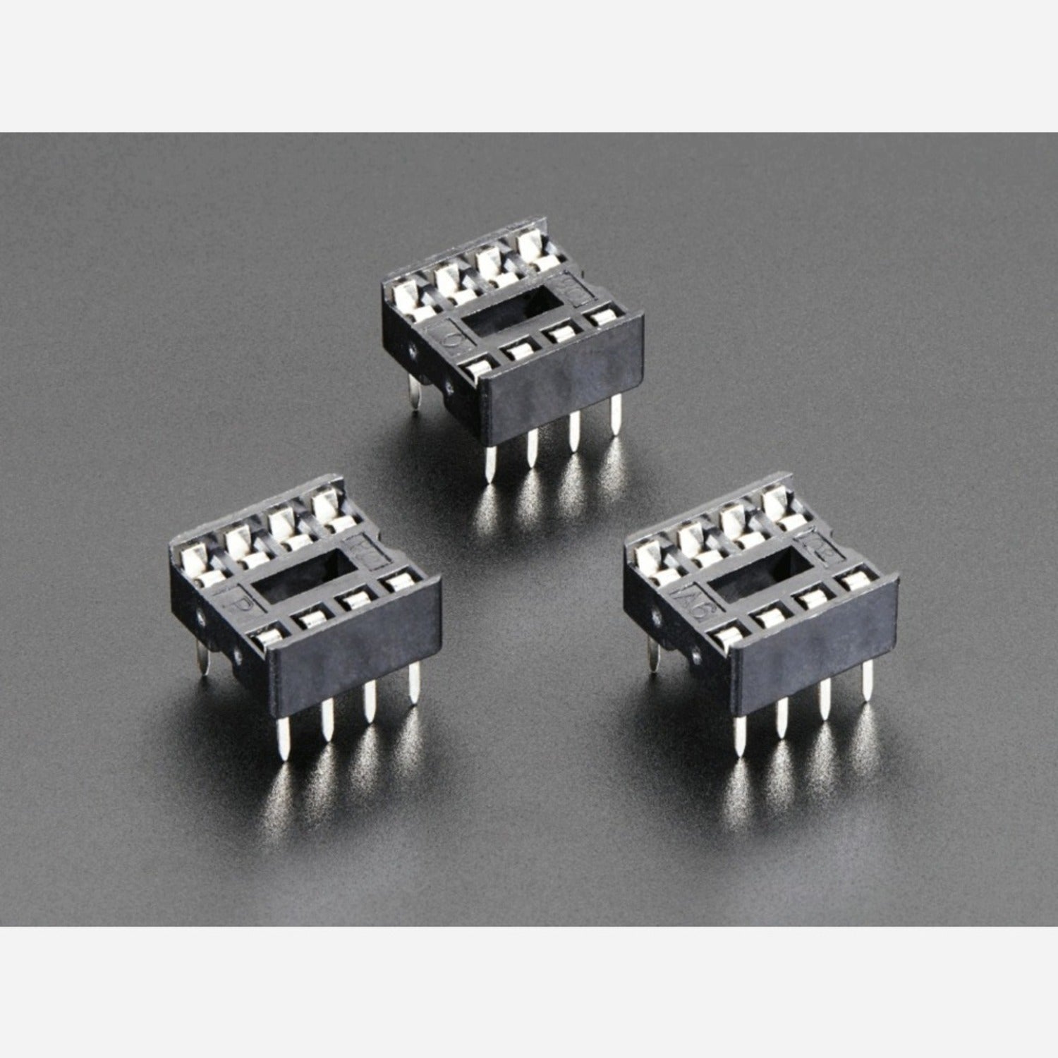 Integrated Circuit (IC) Sockets - Packs Containing Three Pieces in Various Dimensions