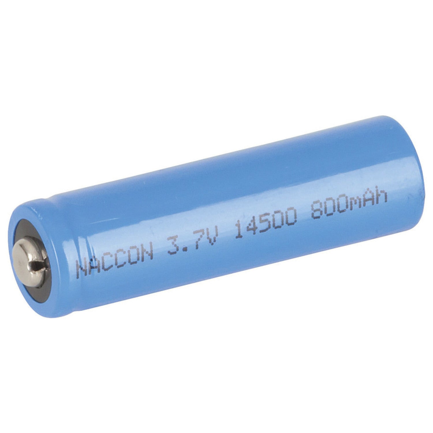 800mAh 3.7V Rechargeable 14500 Lithium-Ion Battery with Nipple for LED Torches