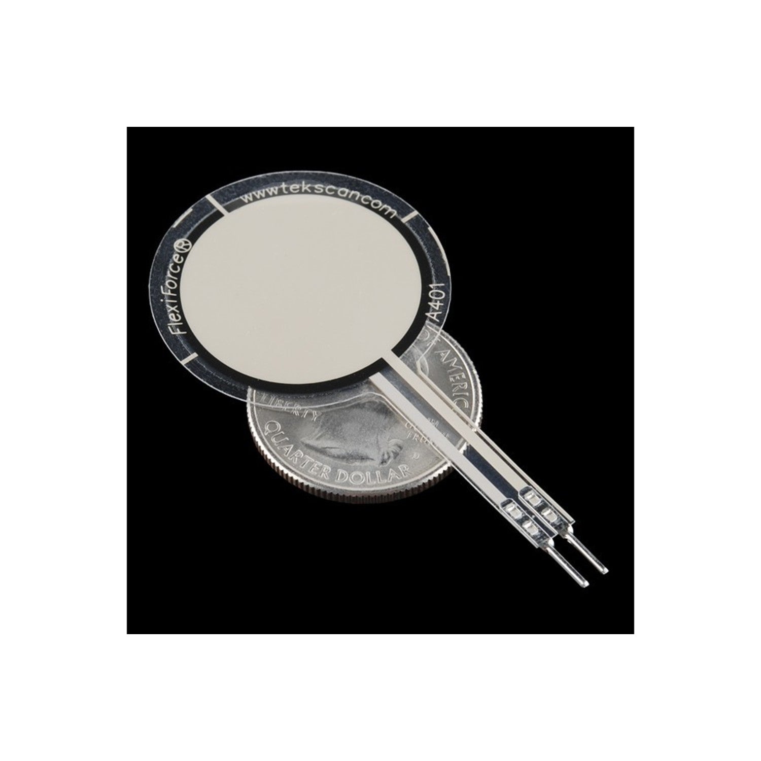 Flexible Piezoresistive Pressure Sensor for 0 - 25 lbs Force Measurement (Single Sensing Area)