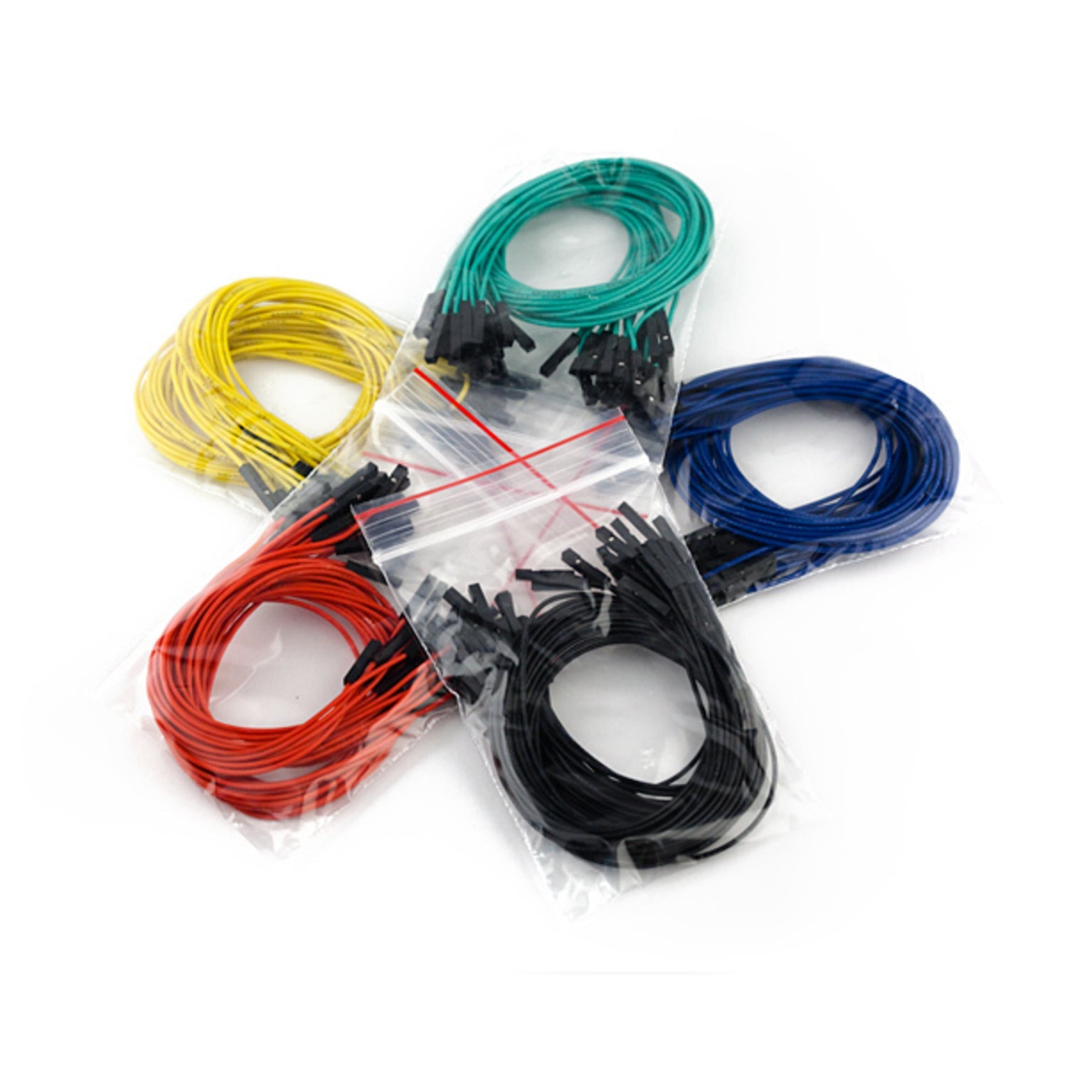 Premium 12 - Foot Female - to - Female Jumper Wires, Pack of 100