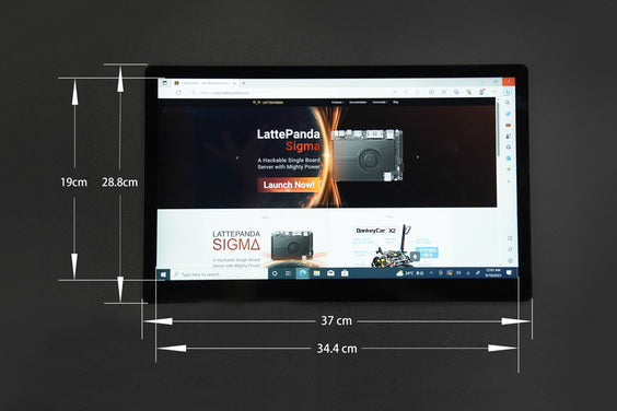 15.6-Inch 1920x1080 High-Resolution IPS Type-C Capacitive Touch Screen Display Compatible with Raspberry Pi, LattePanda, and Jetson Nano Single Board Computers