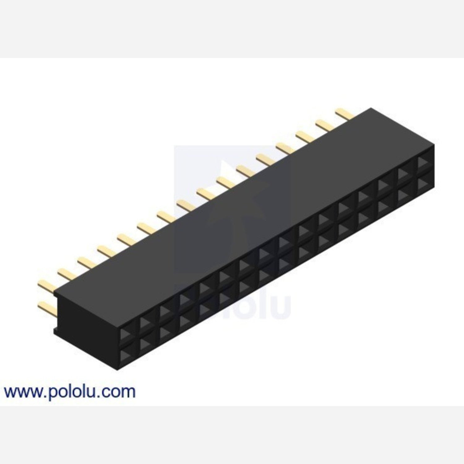 Electrical Connector - 0.100 Inch (2.54 mm) Female Header with a 2x16-Pin Straight Design