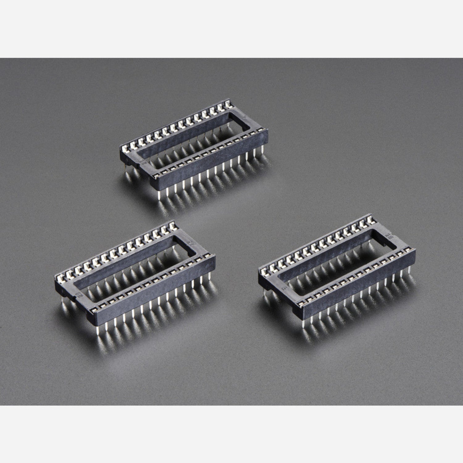 Integrated Circuit (IC) Socket - Pack of 3 for 28-pin 0.6-inch Wide Chips