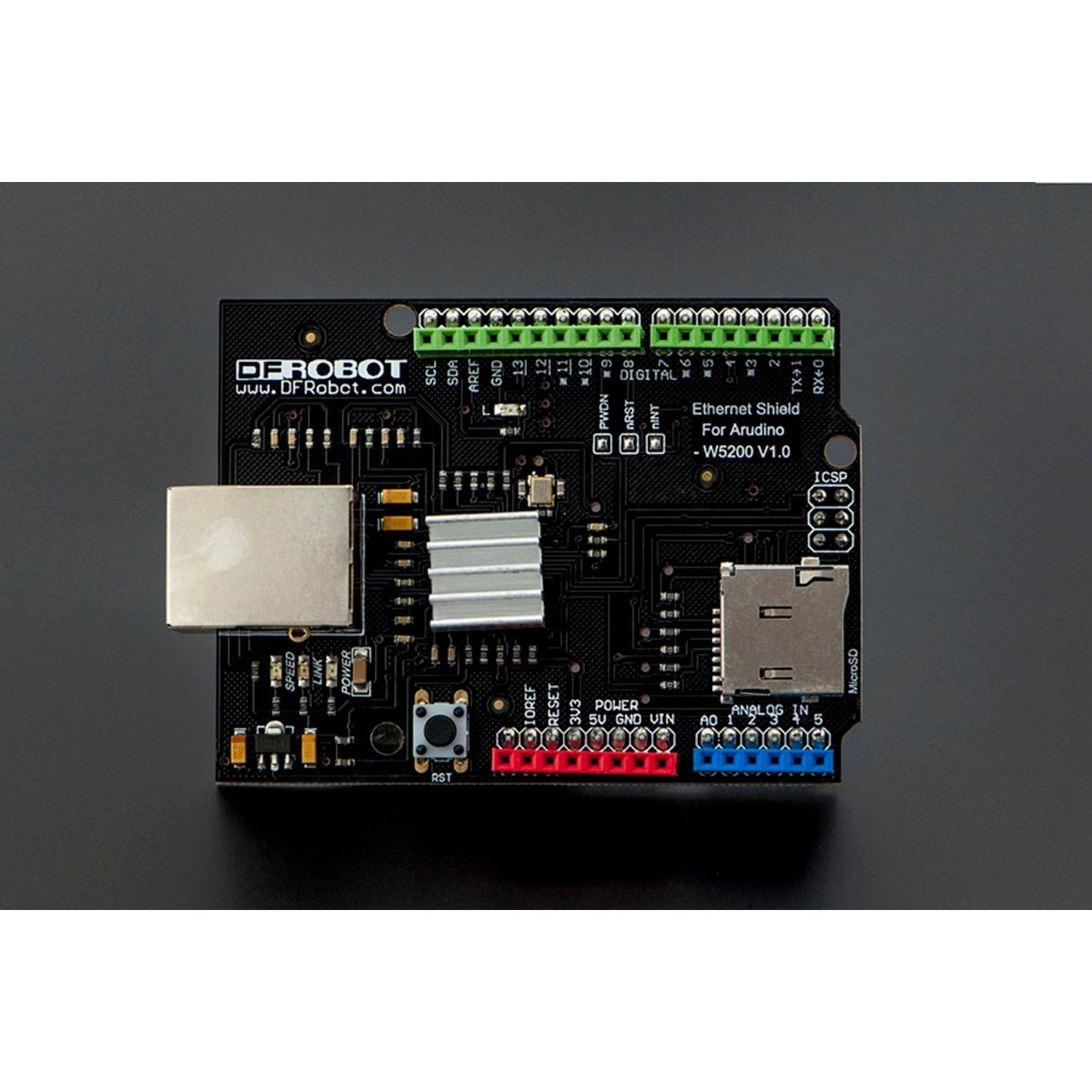 W5200-based Ethernet Shield for All Arduino Versions
