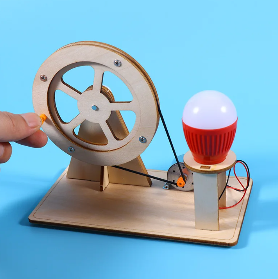 Do - It - Yourself Science and Technology STEM Hand Generator Kit for Young Learners