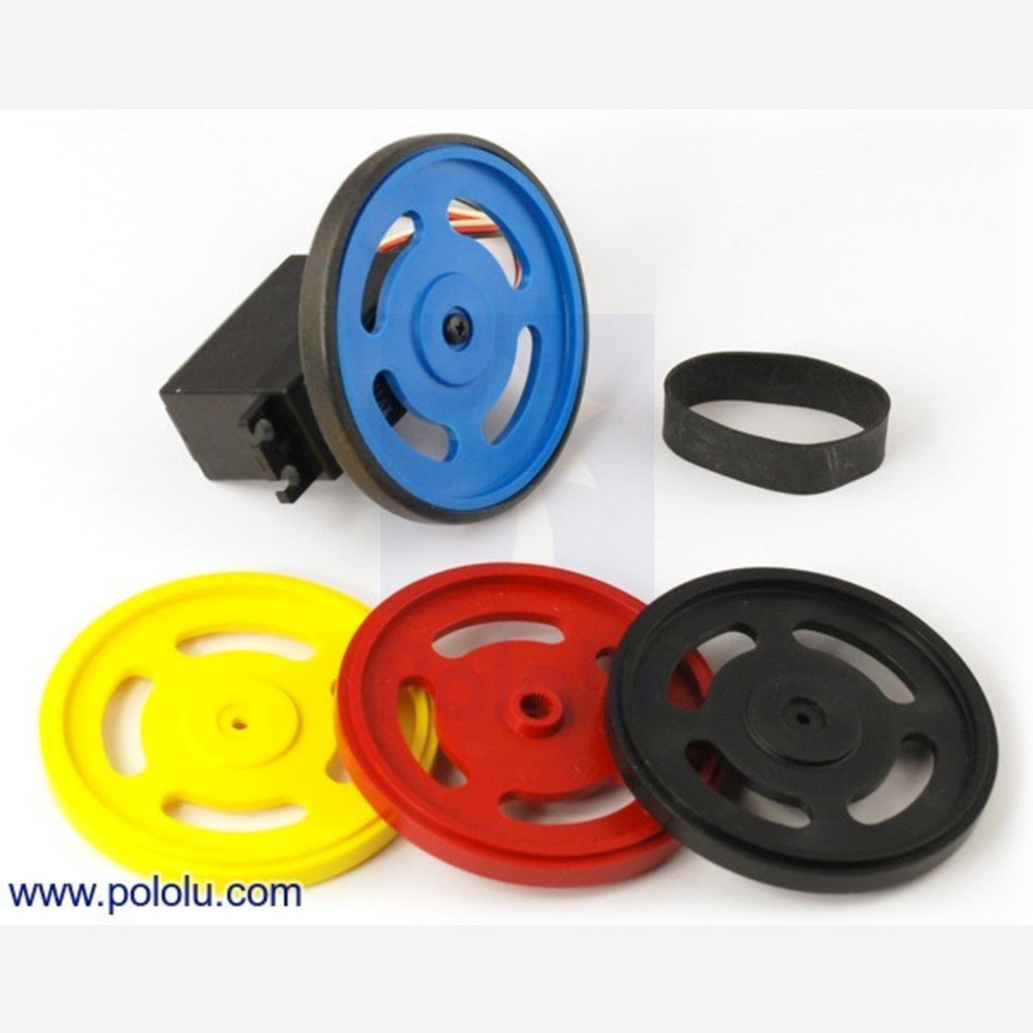 Futaba-compatible 2-5/8-inch Plastic Servo Wheel in Vibrant Yellow Color