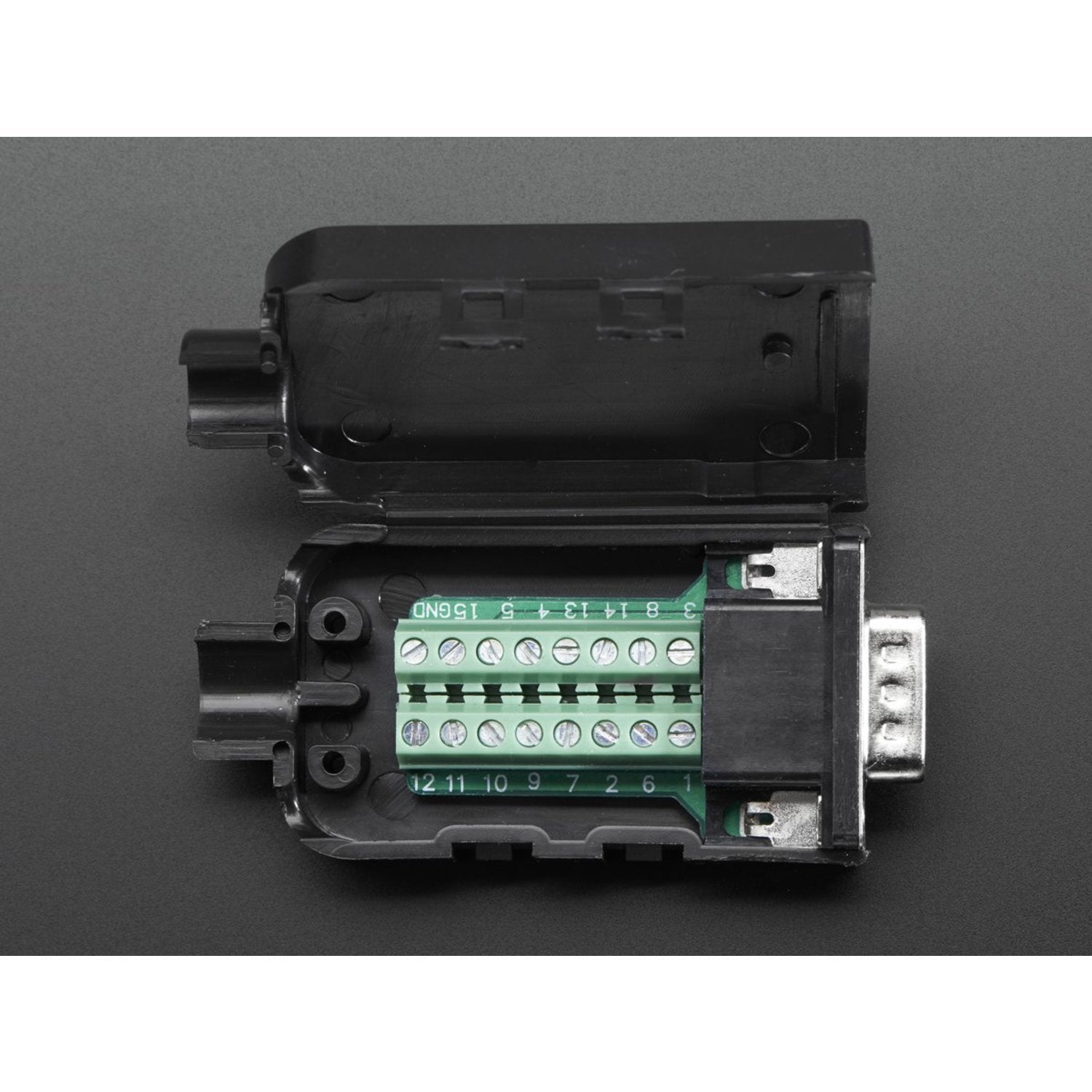 DE-15 (DB-15) Male Connector Plug to Terminal Block Breakout Adapter for Custom Cable and Interface Creation