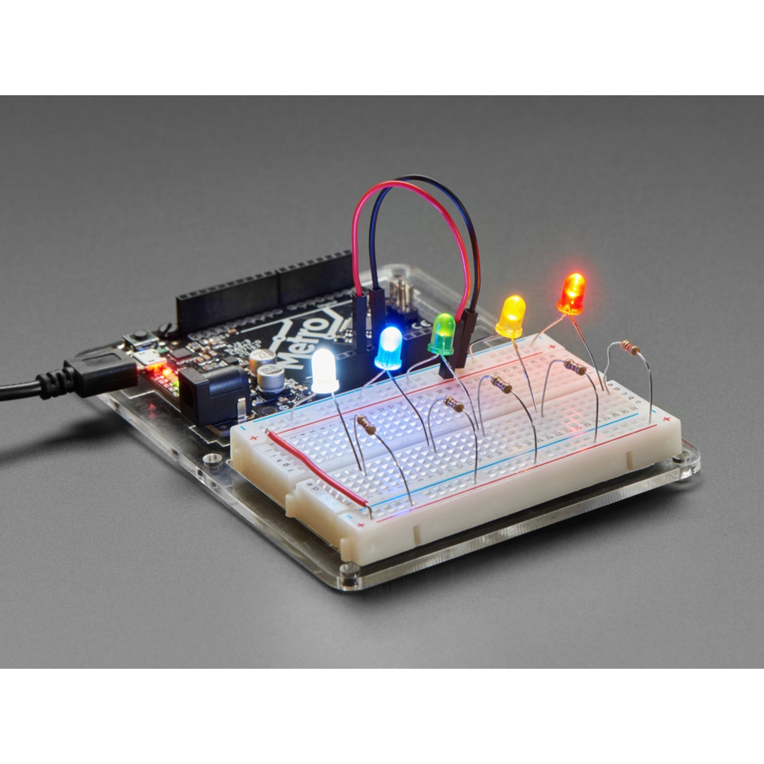 5mm Diffused LED Pack - 25 Pieces with 5 LEDs in Each of 5 Different Colors for Electronic Projects