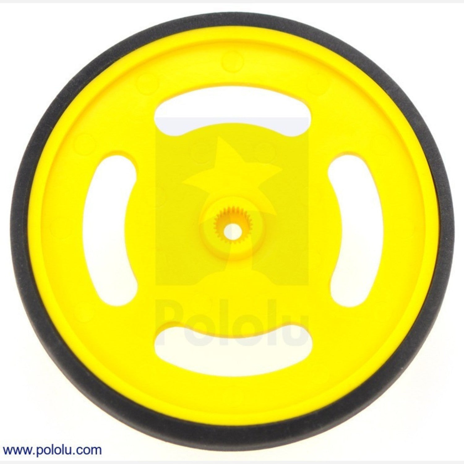 Futaba-compatible 2-5/8-inch Plastic Servo Wheel in Vibrant Yellow Color