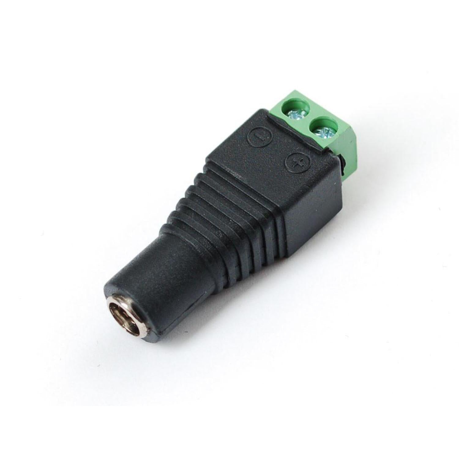 Male 2.1mm DC Plug to Screw Terminal Block Adapter - Electrical Connection Component