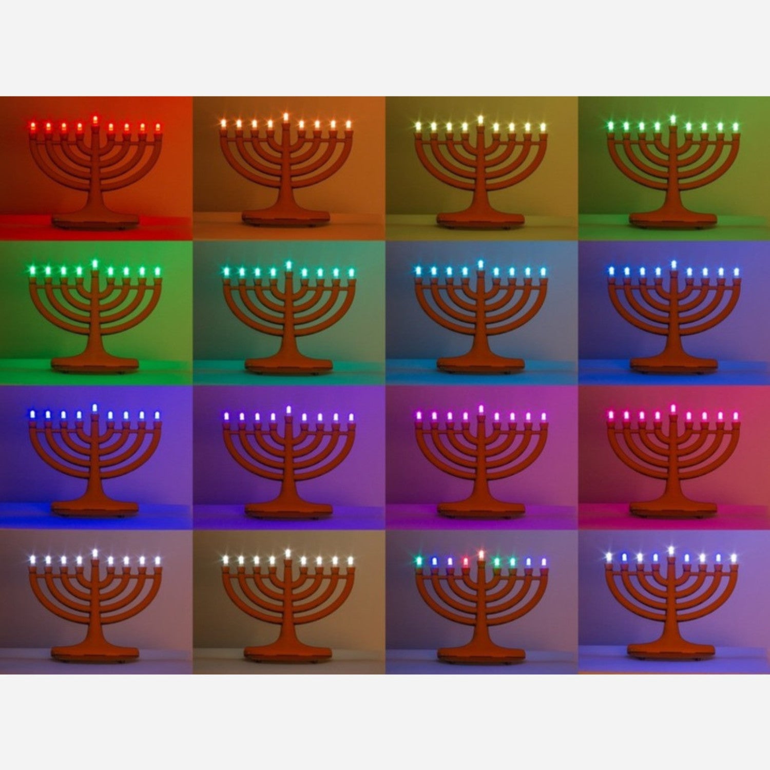 Coolest Programmable USB - Powered LED Hanukkah Mega Menorah 9000 from Evil Mad Scientist Labs