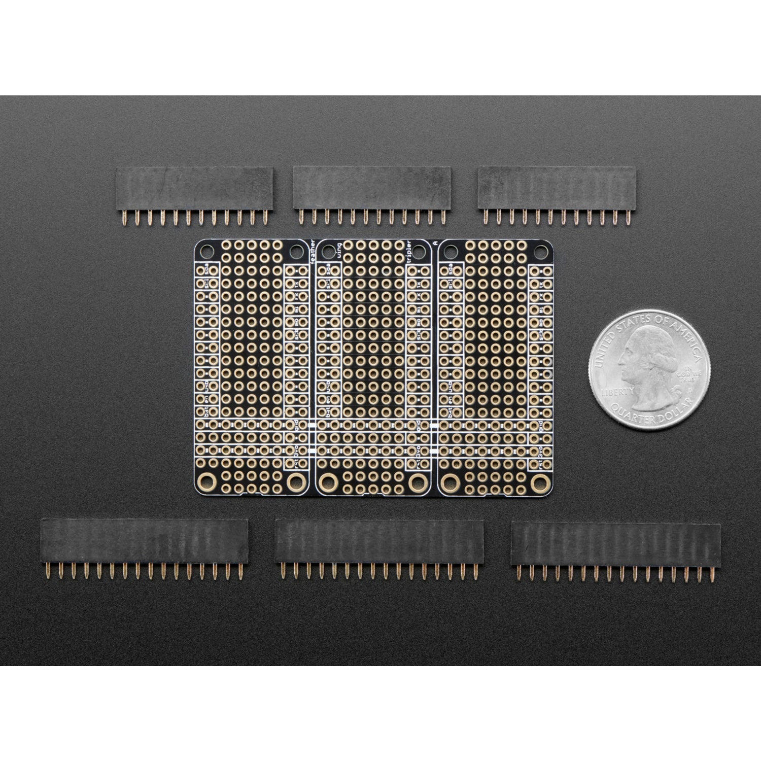 Mini Prototyping Add - on Kit for Feathers: FeatherWing Tripler