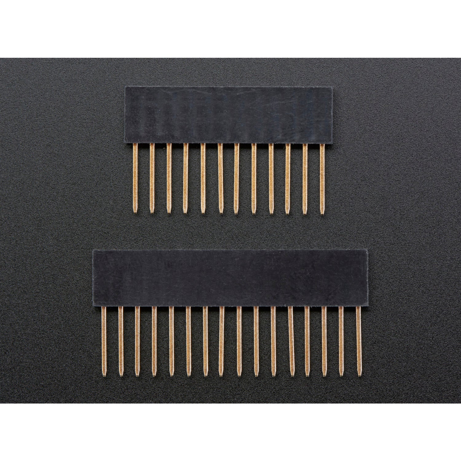 12-pin and 16-pin Female Feather Stacking Headers for Easy Circuit Building