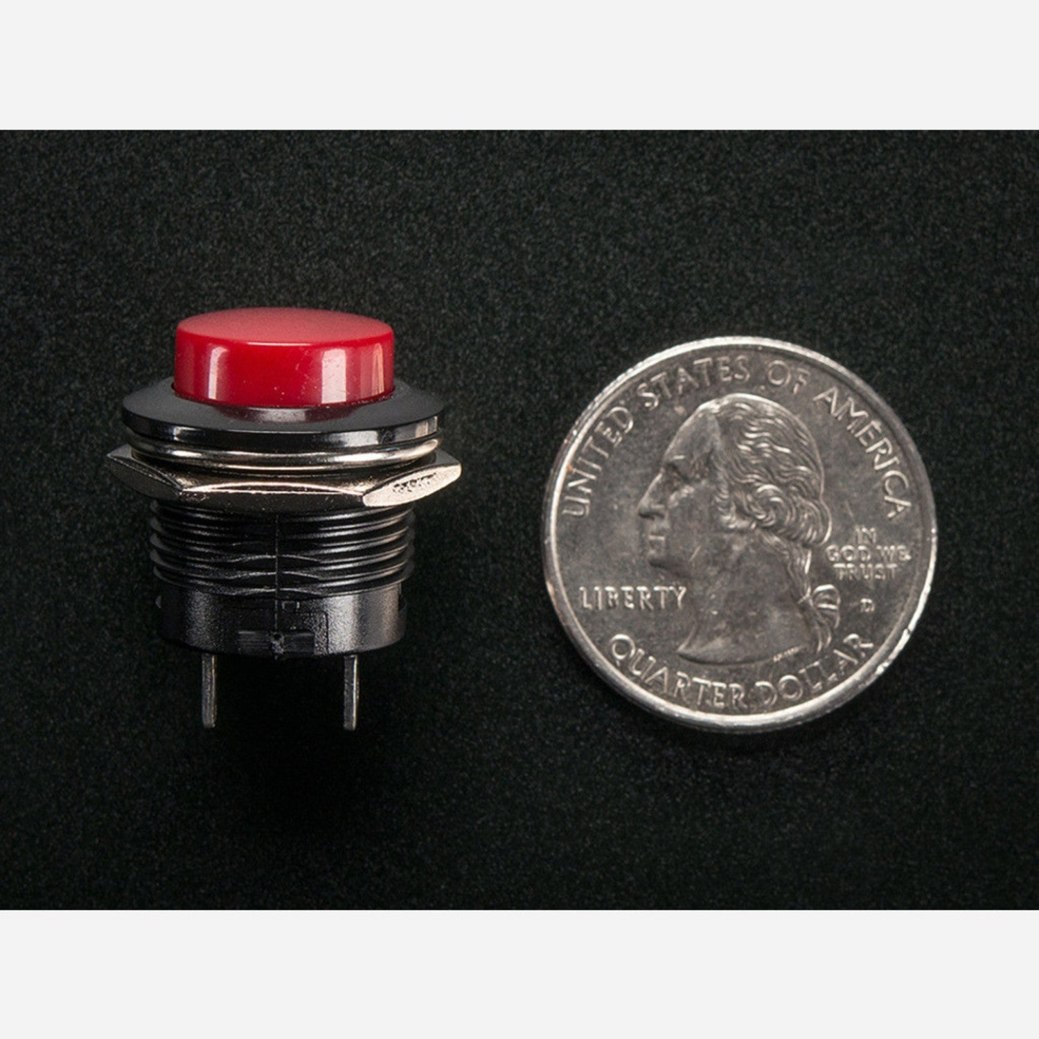 16mm Burgundy Panel Mount Momentary Push Button Switch - Ideal for Electrical Applications