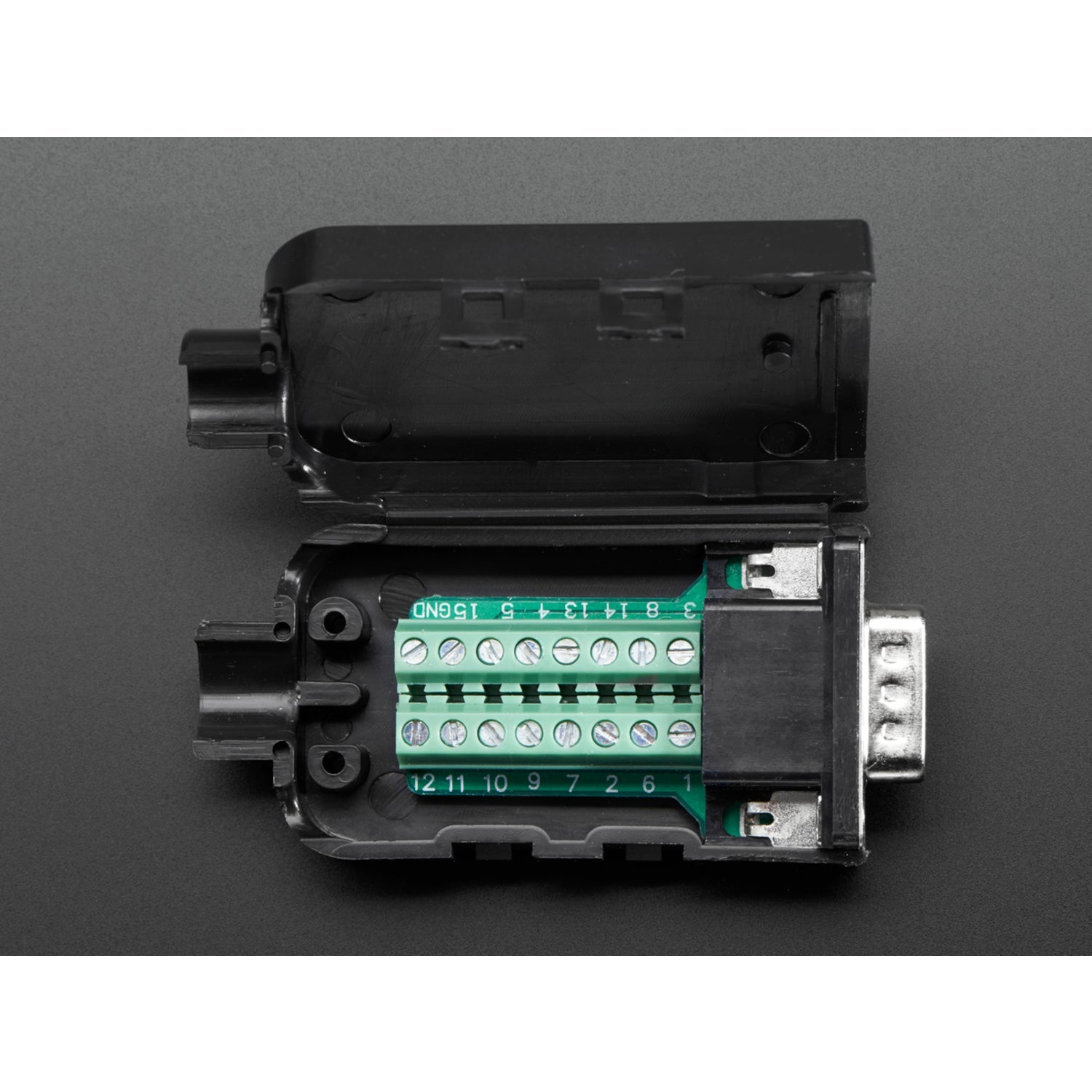 DE-15 (DB-15) Male Connector Plug to Terminal Block Breakout Adapter for Custom Cable and Interface Creation