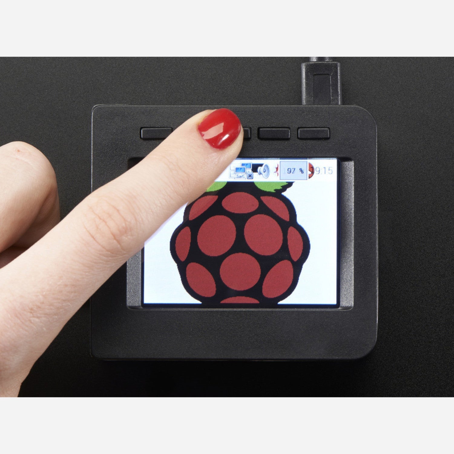 Stylish Faceplate and Buttons Pack for 2.4' PiTFT HAT - Raspberry Pi A+