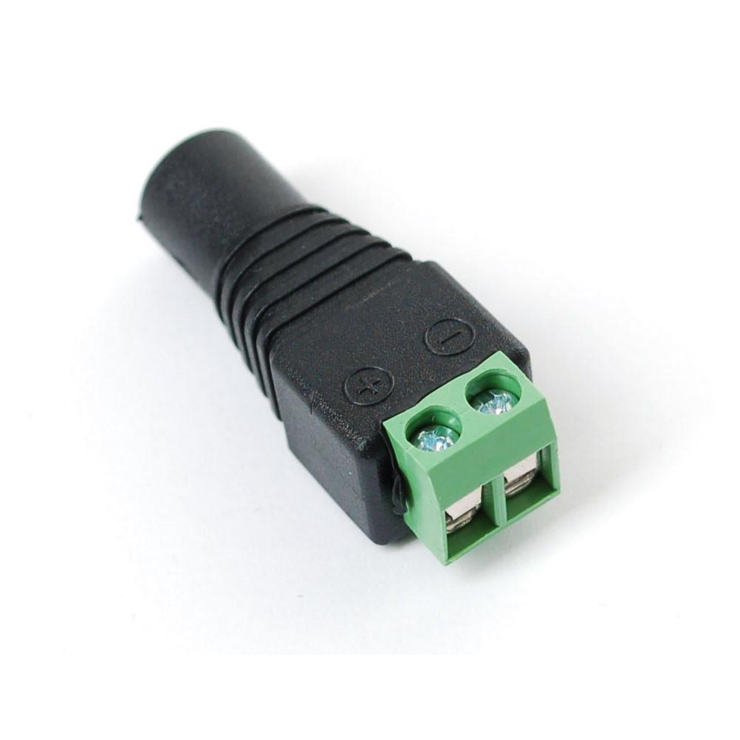 Male 2.1mm DC Plug to Screw Terminal Block Adapter - Electrical Connection Component
