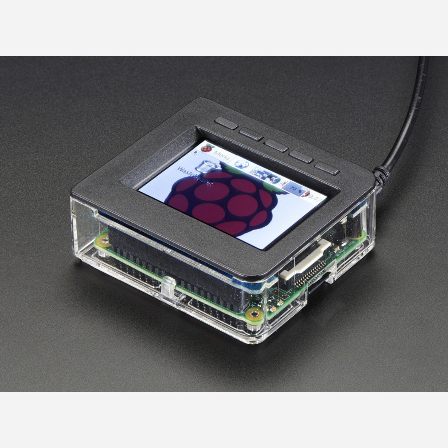 Stylish Faceplate and Buttons Pack for 2.4' PiTFT HAT - Raspberry Pi A+