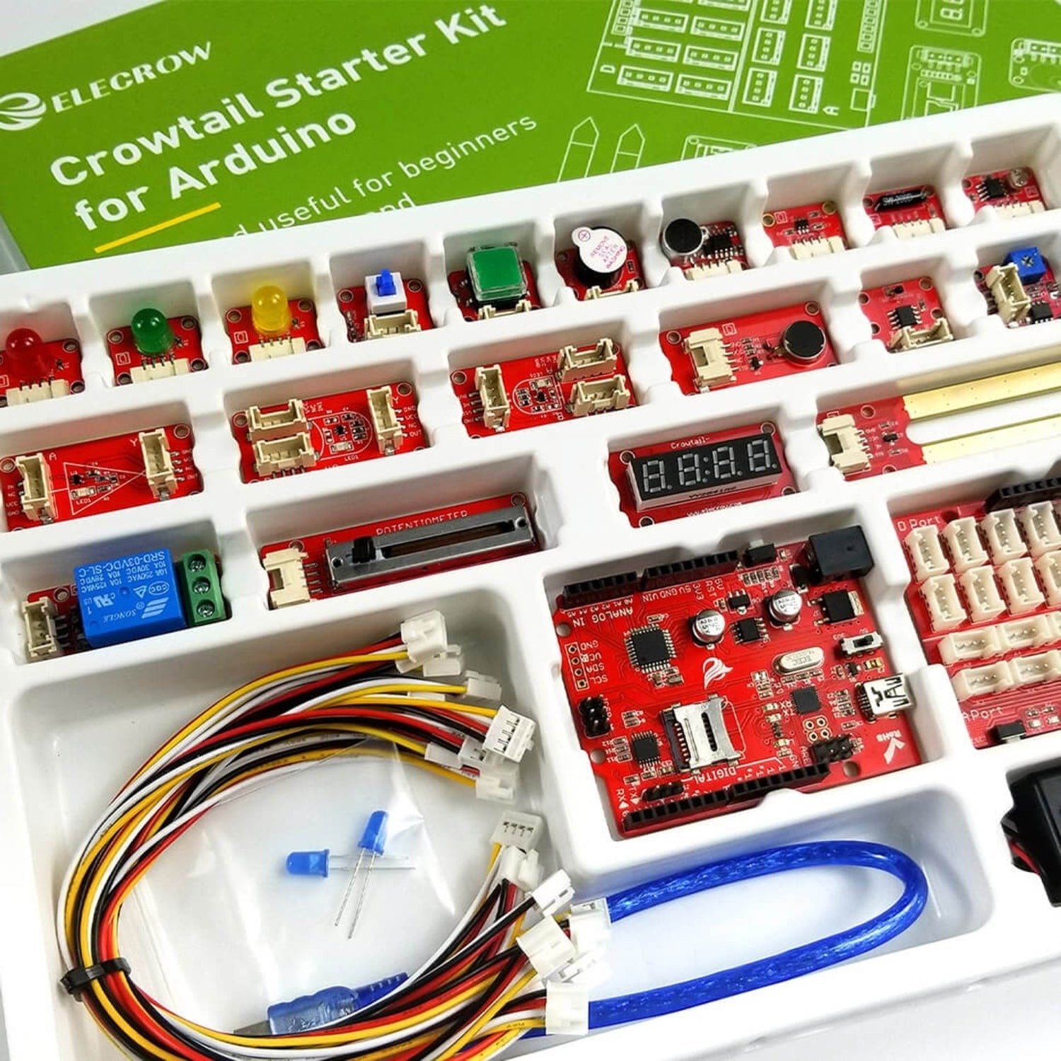 Comprehensive Crowtail Starter Kit Ideal for Arduino Beginners