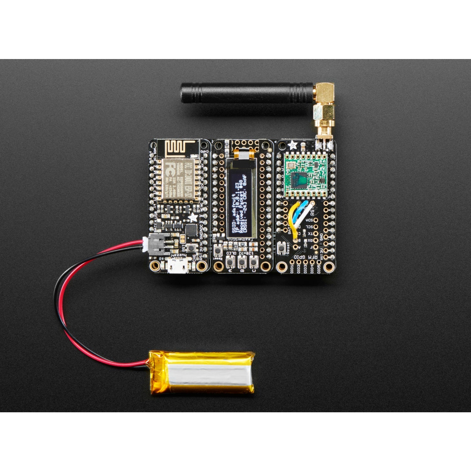 Mini Prototyping Add - on Kit for Feathers: FeatherWing Tripler