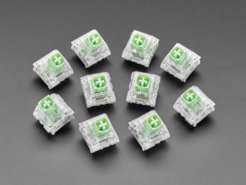 Kailh Clicky Tactile Mechanical Key Switches - Thick Click Jade Version - Pack of 10 for Custom Keyboards