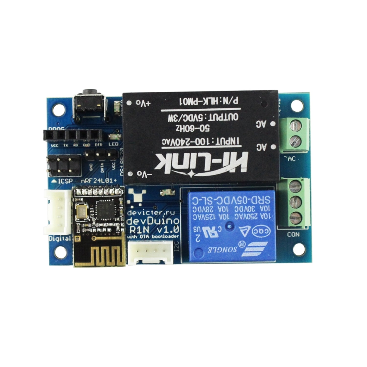 Devicter Relay 1 Node V1.0 (ATmega 328) - Supports OTA Firmware Update