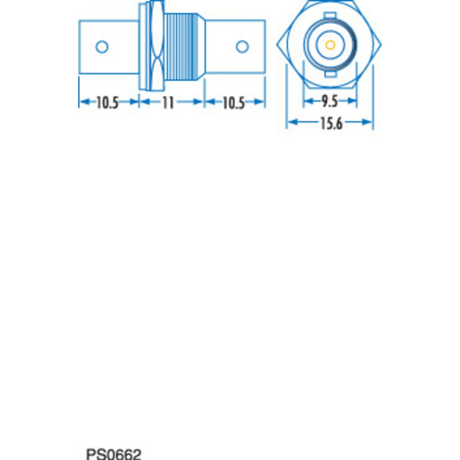 Double BNC Female Connector for Panel Mounting in RF and Composite Video Applications