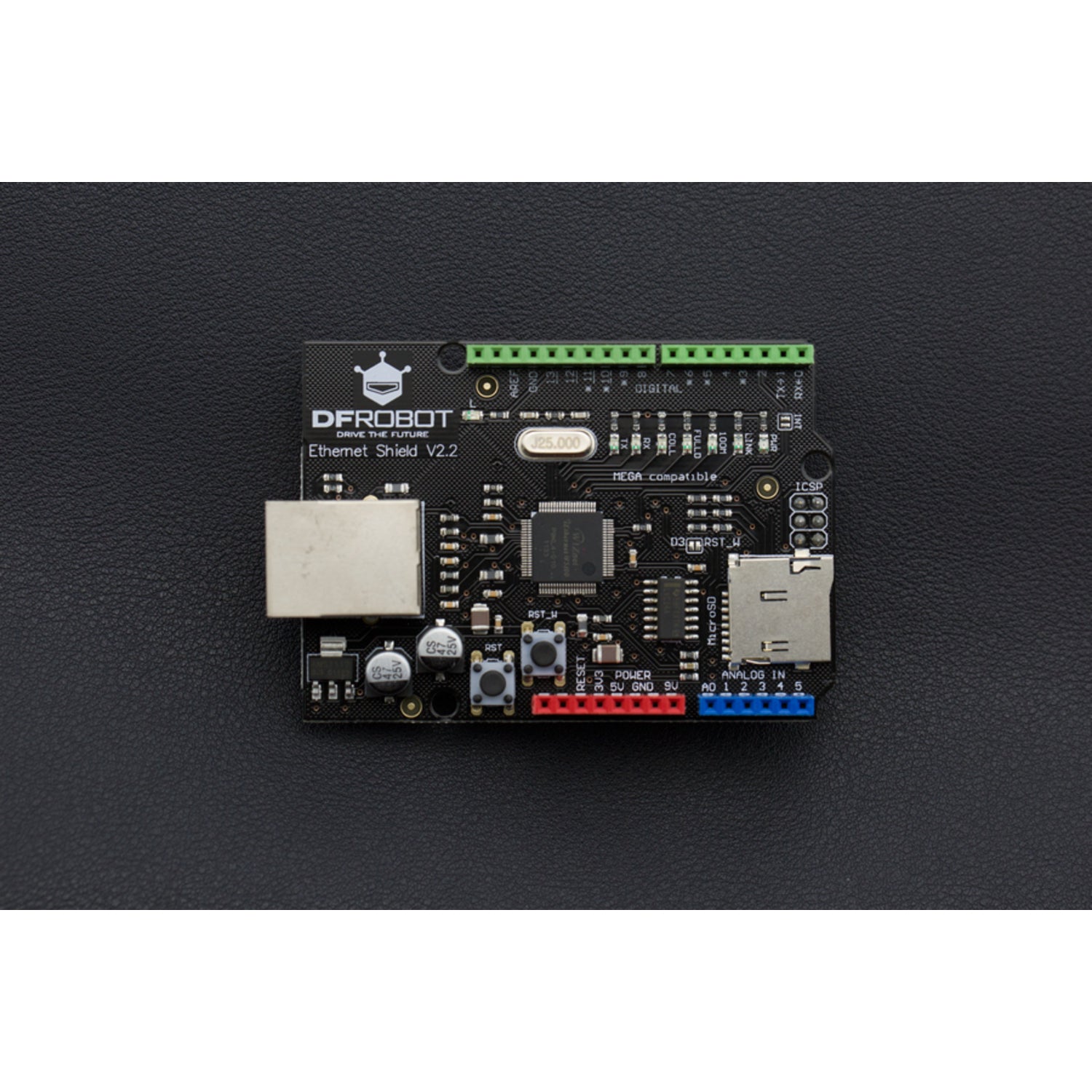 DFRduino Version 2.1 Ethernet Shield with Support for Mega and Micro SD Card Functionality