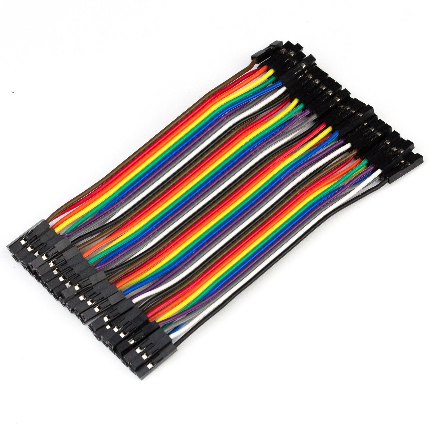 Junior Female-to-Female Jumper Leads - Rainbow Colored Jumper Jerky