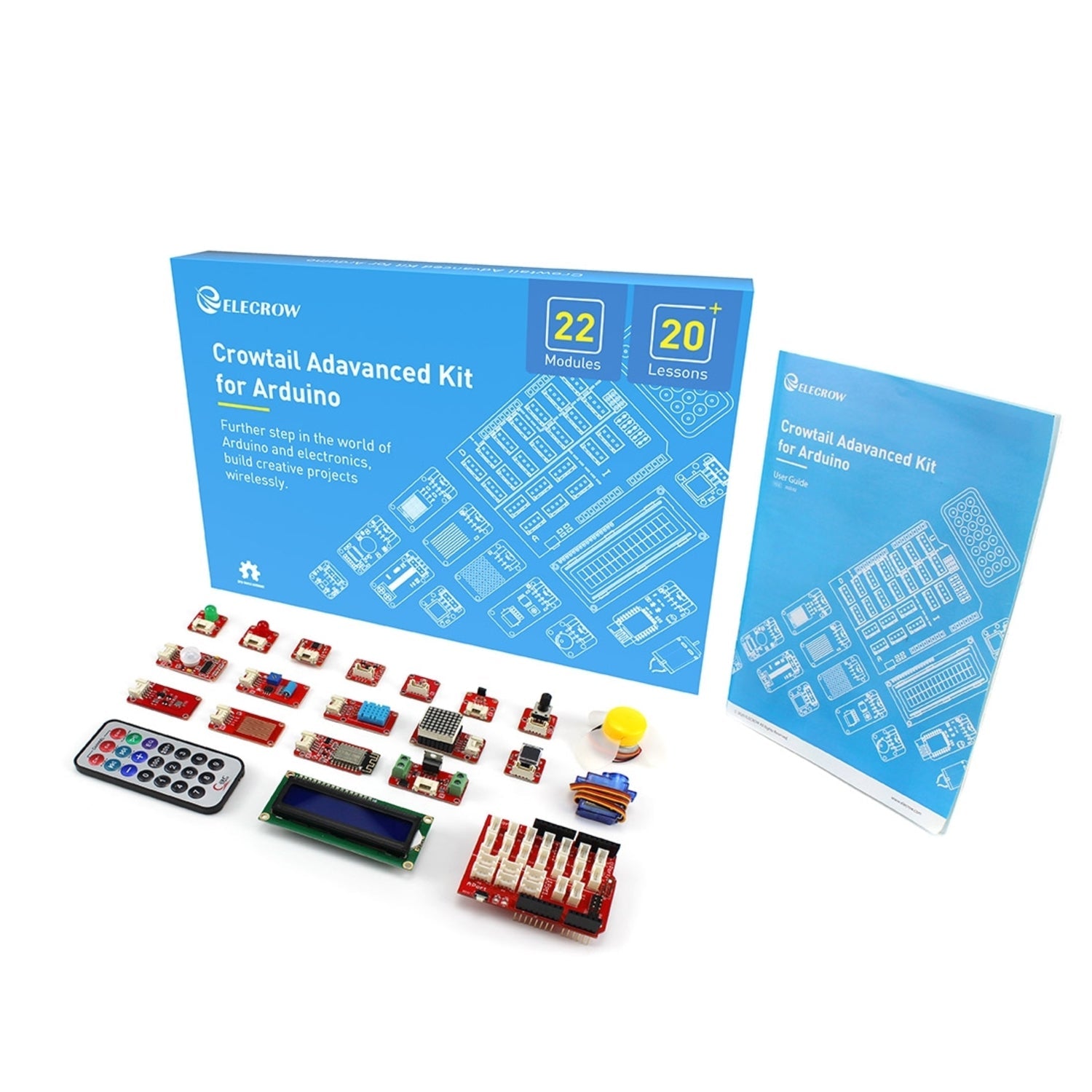 Advanced Crowtail Starter Kit for Arduino - Ideal for Electronics Enthusiasts and Learners