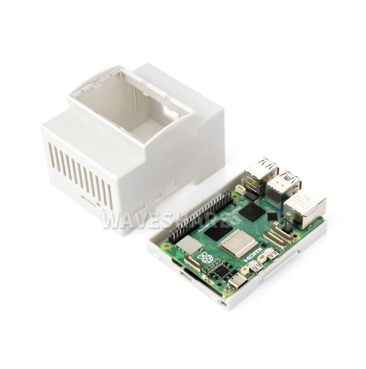 High - Quality ABS DIN Rail Mountable Enclosure Case for Raspberry Pi 5
