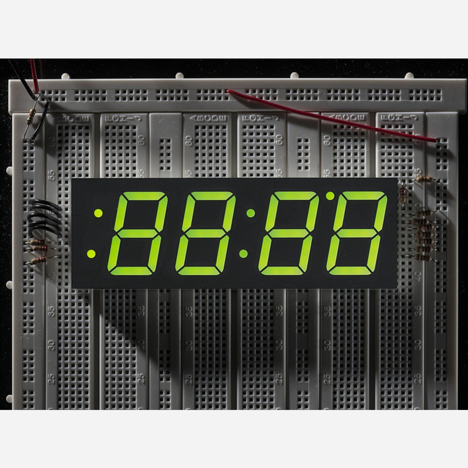 Bright Green 1.2-inch Digit Height 7-segment Clock Display for Projects