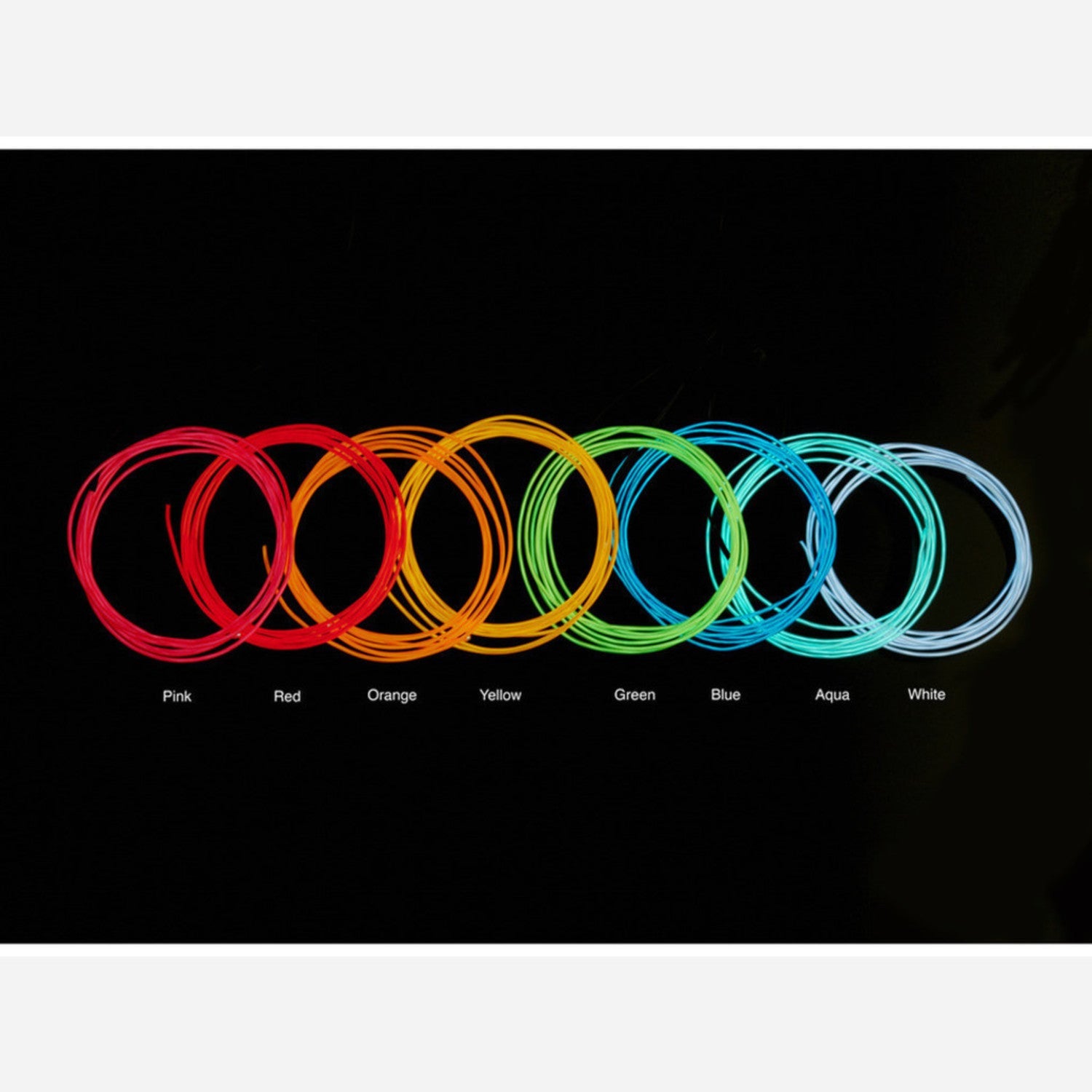 2.5 - meter High - Intensity Lime Green Electroluminescent (EL) Wire with Long - lasting Performance