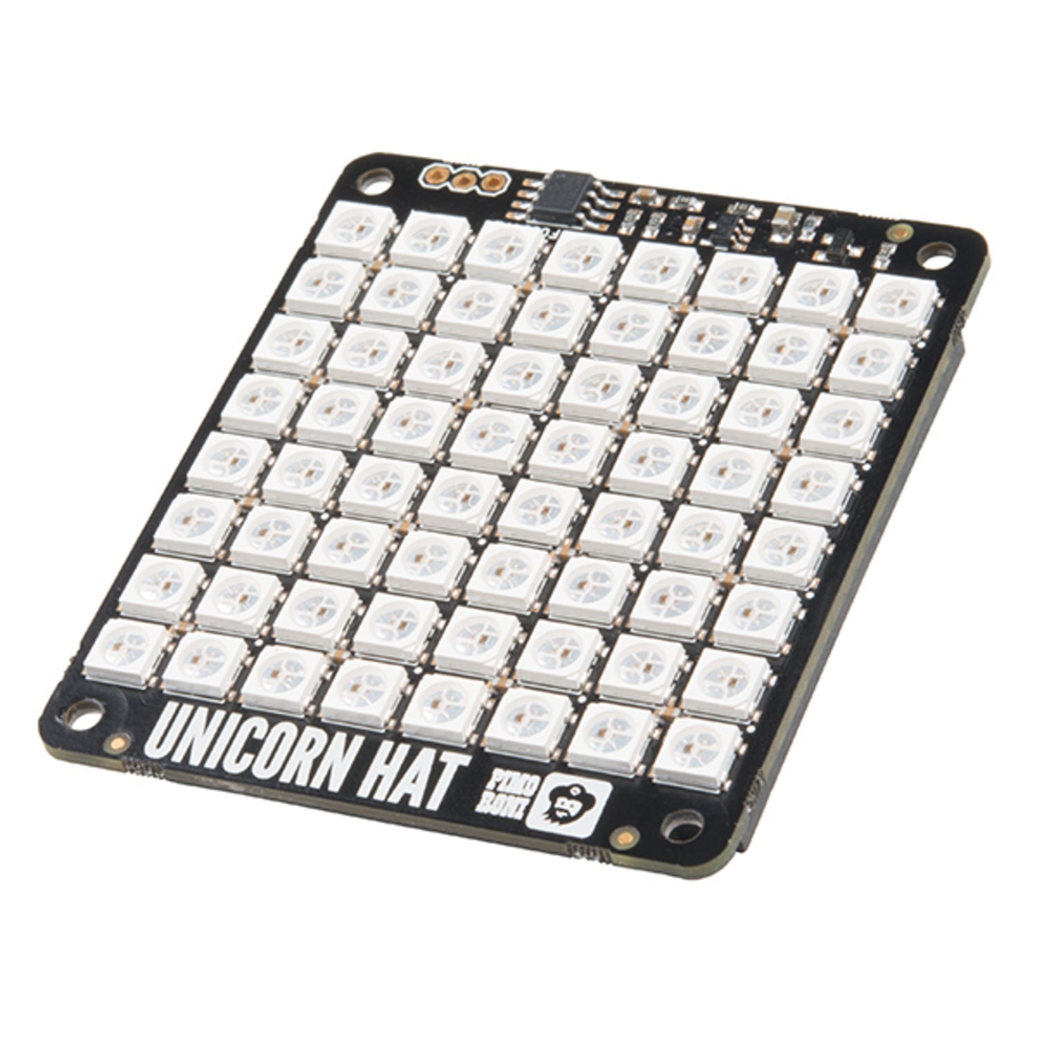 Pimoroni's Colorful Unicorn HAT: 64-LED Shield for Raspberry Pi