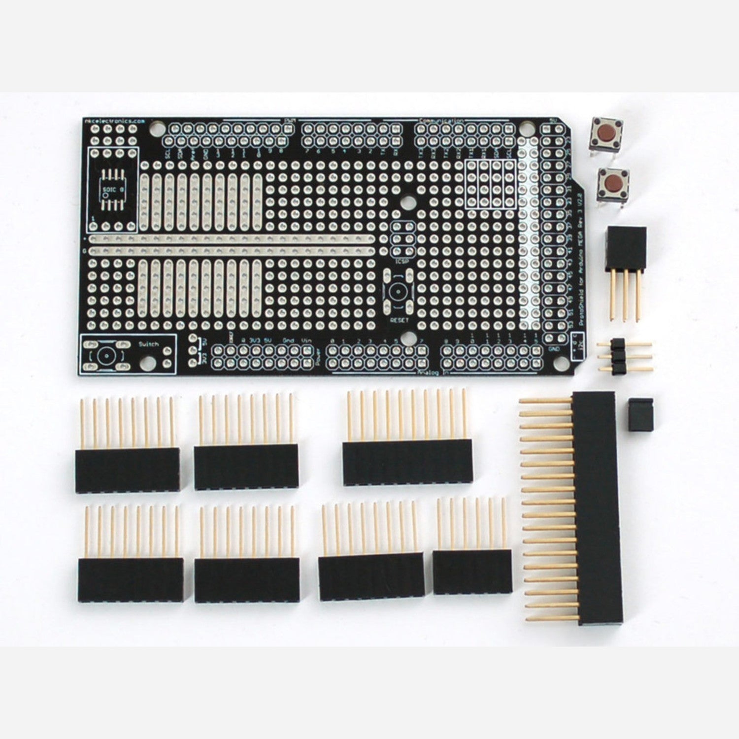 Extra Large Mega Prototyping Shield for Arduino Boards