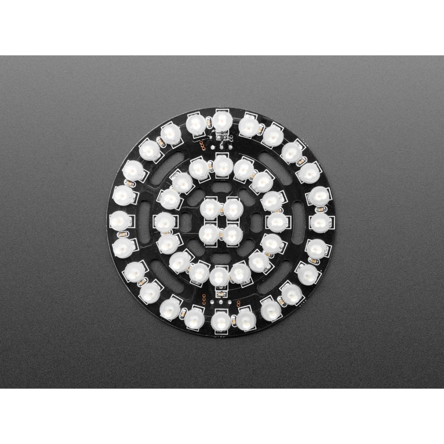 66mm Diameter NeoPixel Triple-Ring Board Featuring 44 Thru-Hole LEDs