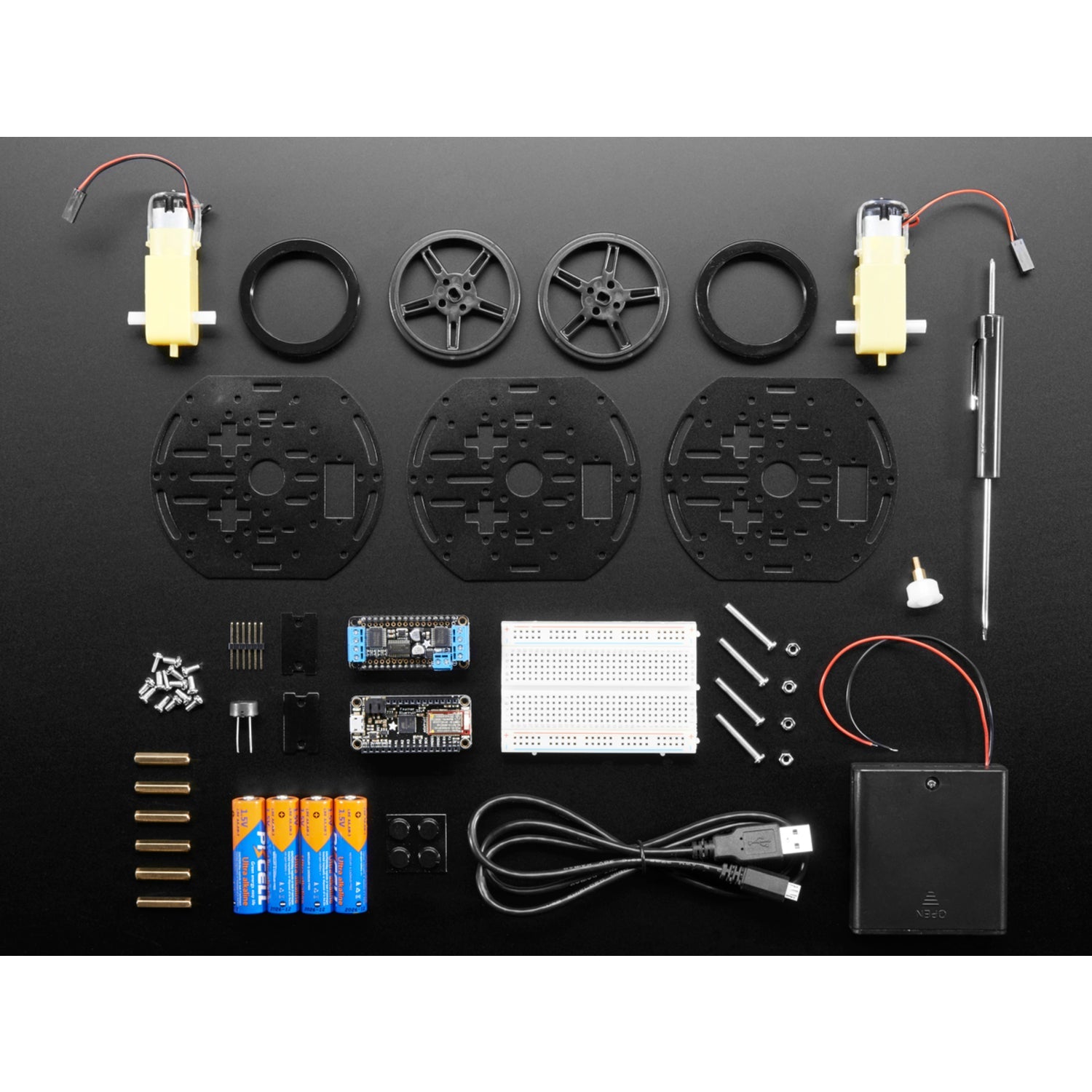 AdaBox 002 - DIY Feather Bluetooth Low Energy Mini Robot Rover Kit for Making Things Move