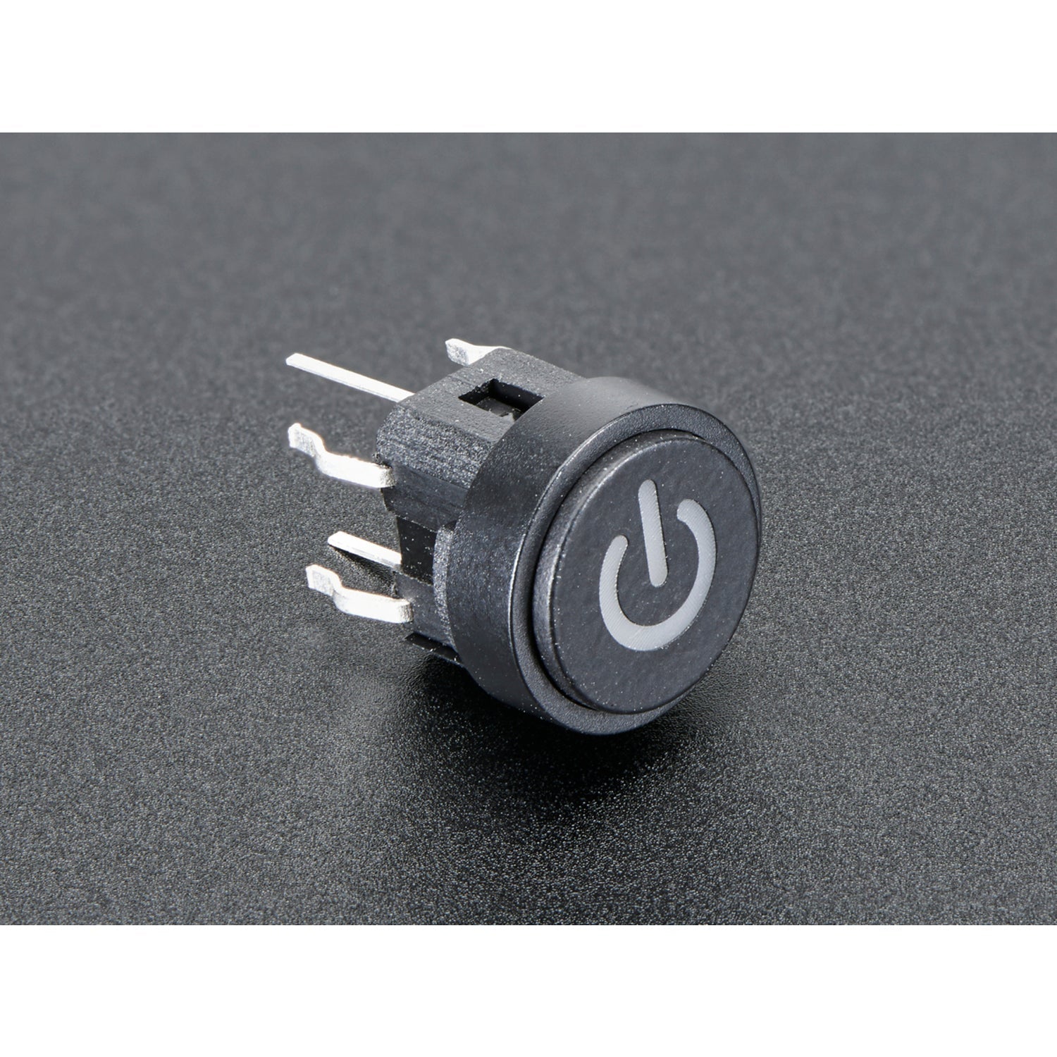Blue Mini Illuminated Momentary Pushbutton with Power Symbol