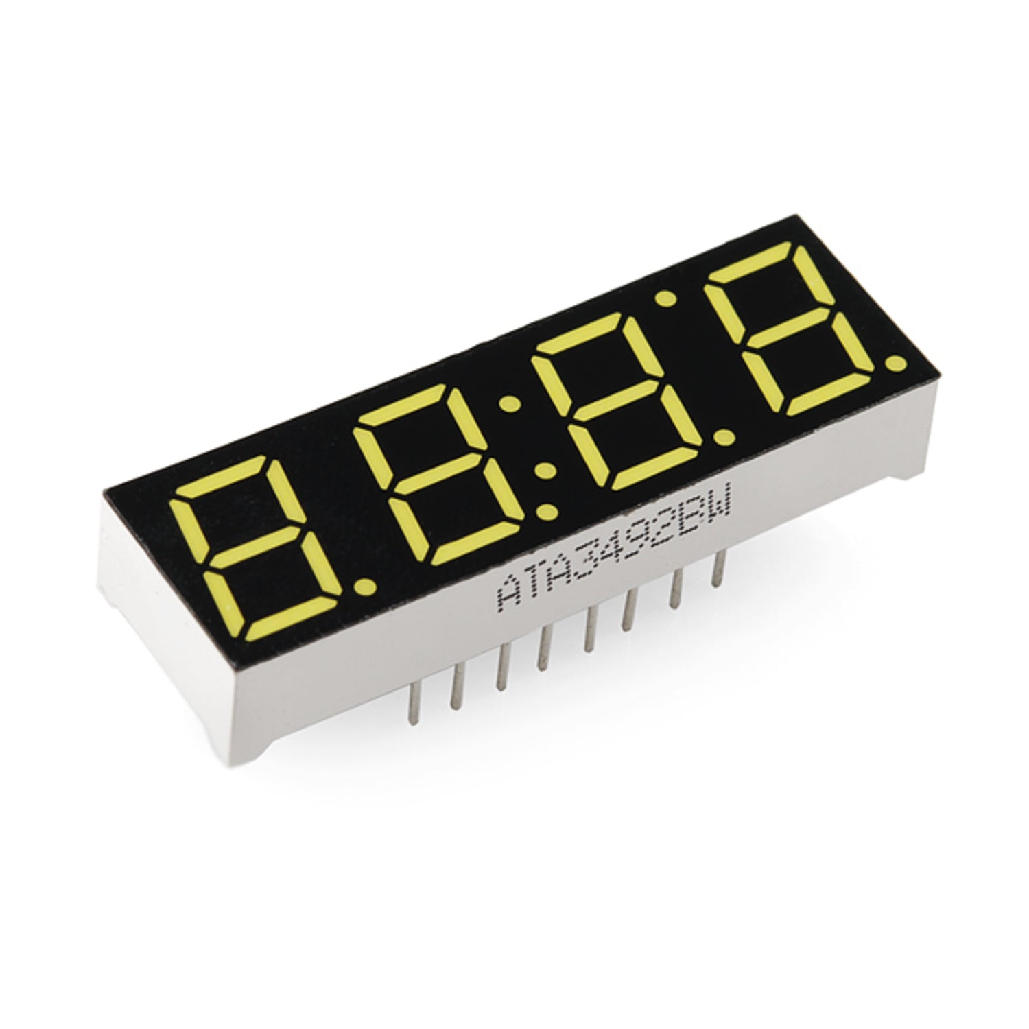 4-Digit White 7-Segment Display with Common Anode
