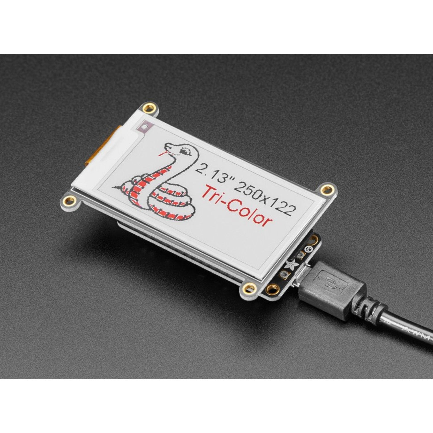 Adafruit 2.13-Inch High-Definition Tri-Color Electronic Ink (eInk) / Electronic Paper (ePaper) Display FeatherWing Module - 250x122 Resolution Red and Black Panel with SSD1680 Controller