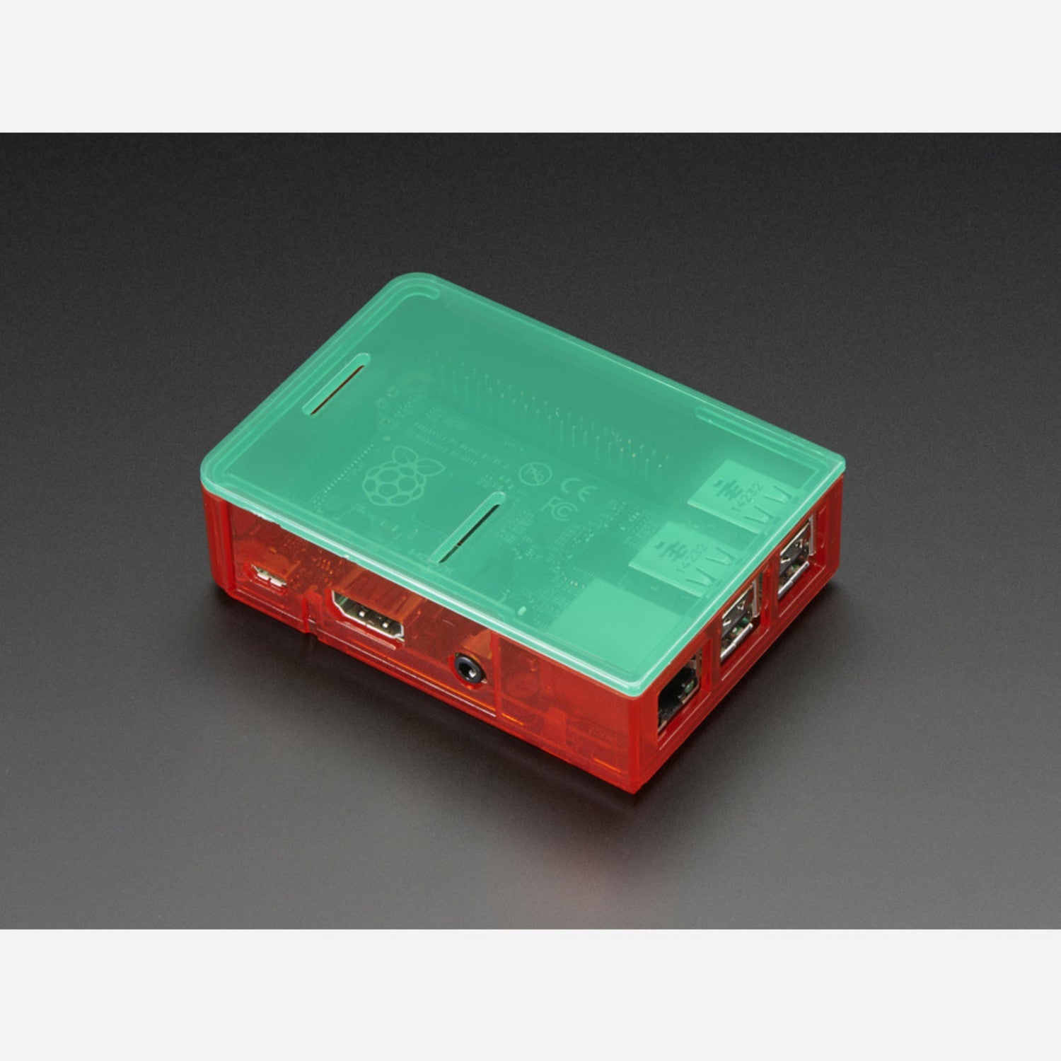 Red Base Case for Raspberry Pi Model B+, Pi 2, Pi 3 - Durable & Colorful