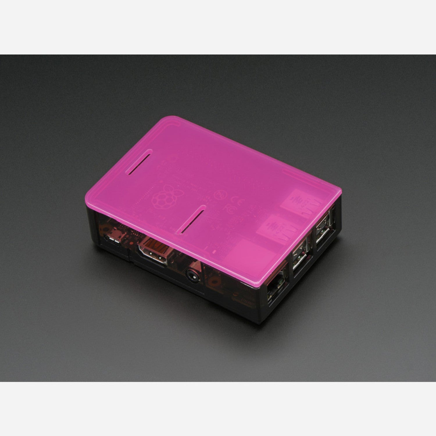 Smoke Gray Base Case for Raspberry Pi Model B+, Pi 2, and Pi 3