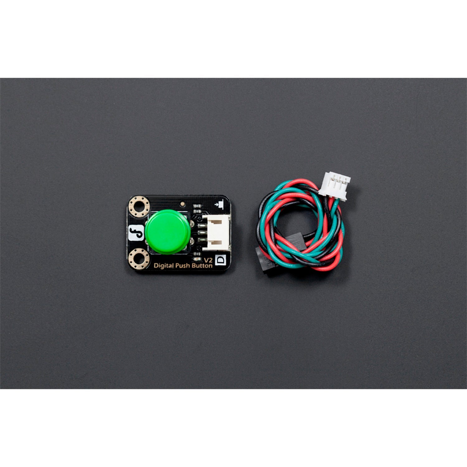 Green Digital Push Button for Enhanced Interactive Experience - Gravity Brand