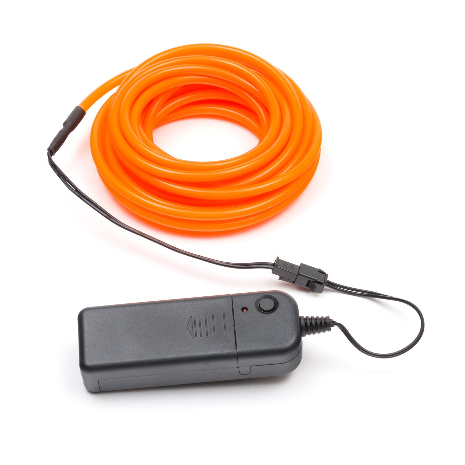 5mm Diameter 5M Long Flexible Electroluminescent Wire with Battery Holder in Vibrant Yellow