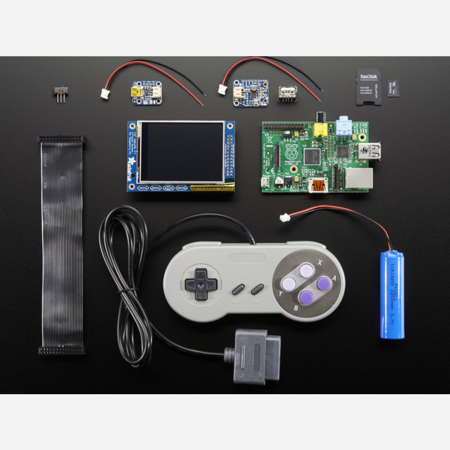 DIY PiGRRL Pack: Build Your Own Portable Raspberry Pi Game Emulator (Case Not Included)