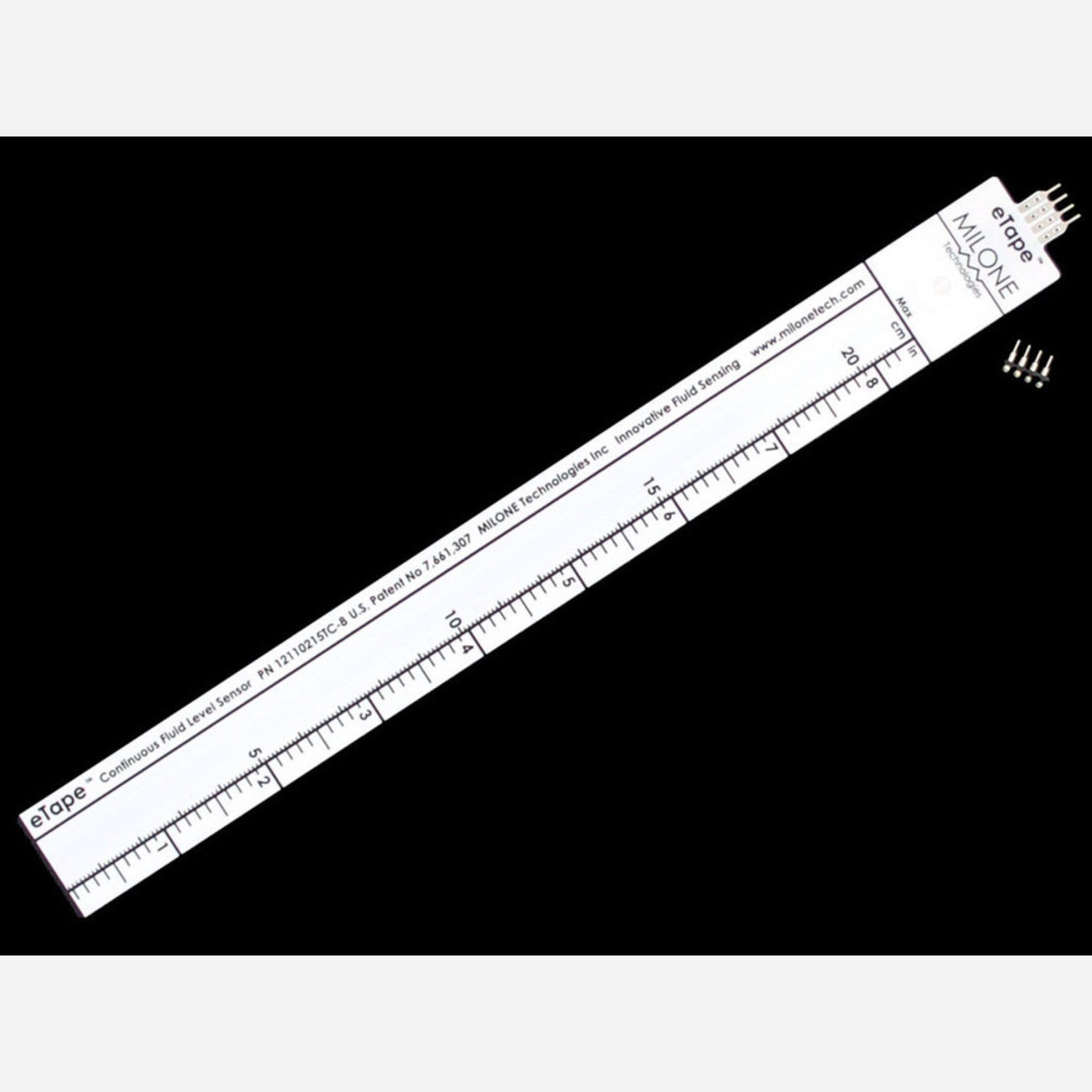8-Foot eTape Liquid Level Sensor with 4-Pin Connector and 560 Ohm Resistor