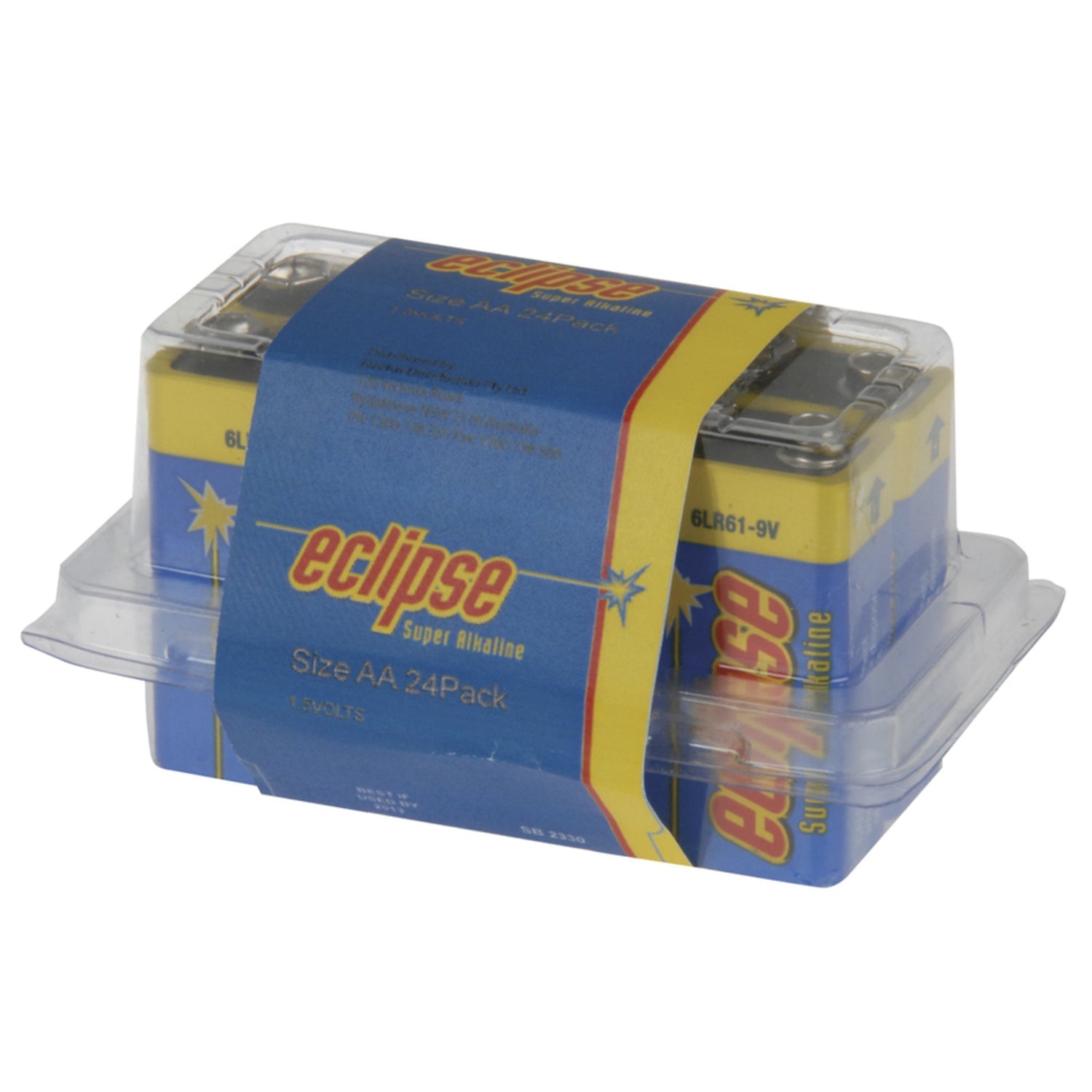 Six-Pack of 9-Volt Alkaline Eclipse Batteries for Various Devices