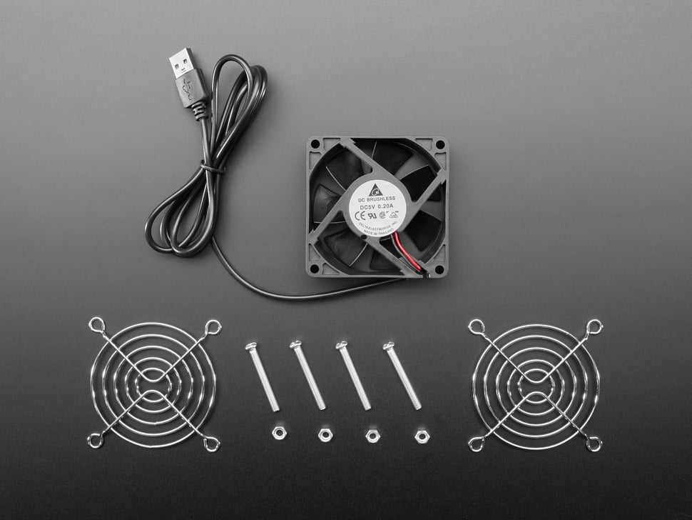 7 cm 5V Square USB-Powered Cooling Fan for Small Projects