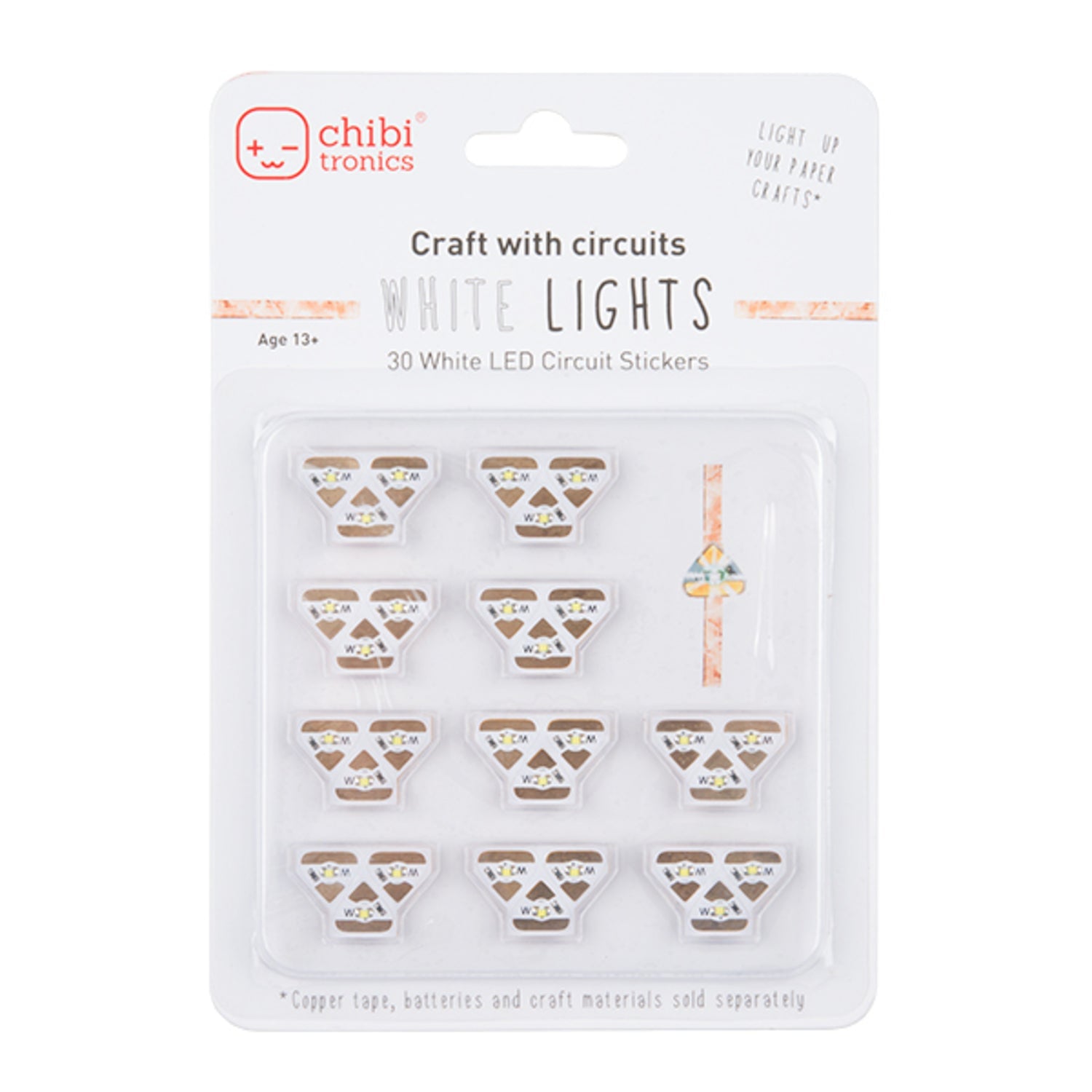 Chibitronics White LED Circuit Stickers MegaPack with 30 Stickers