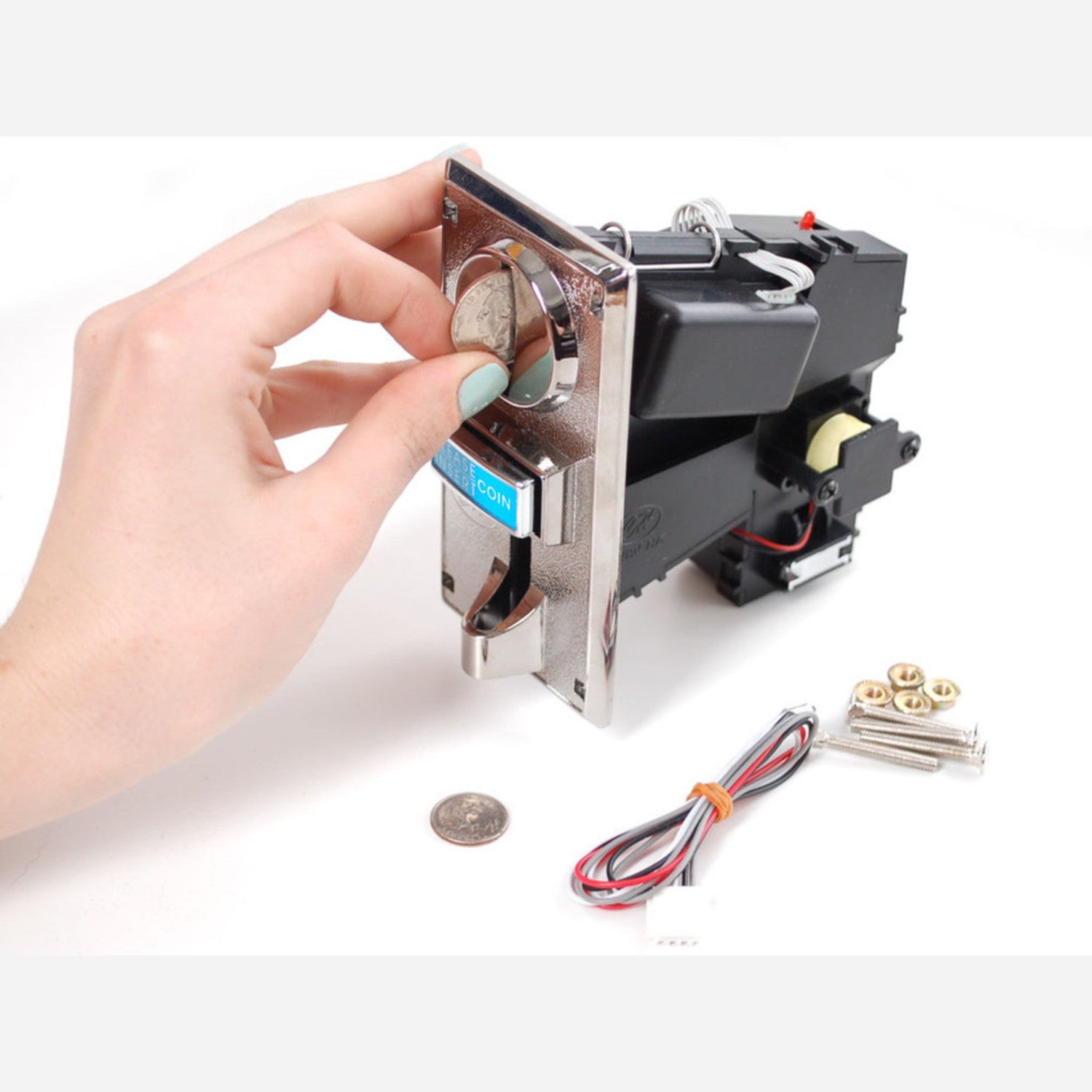 Programmable Coin Acceptor for Up to 4 Different Coin Types